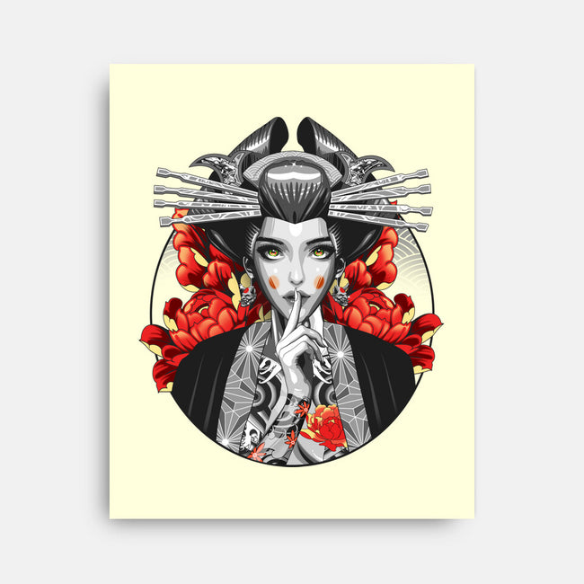 Irezumi Geisha-none stretched canvas-heydale