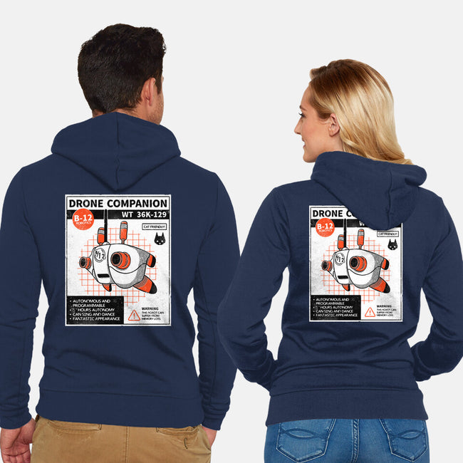 Drone Companion-unisex zip-up sweatshirt-paulagarcia