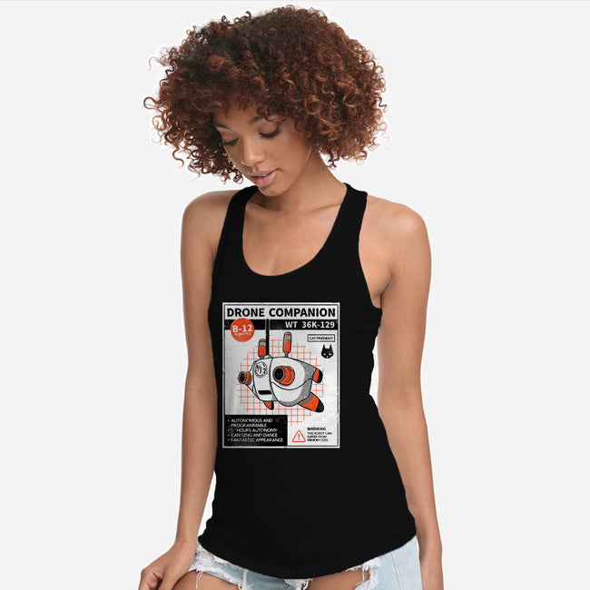 Drone Companion-womens racerback tank-paulagarcia