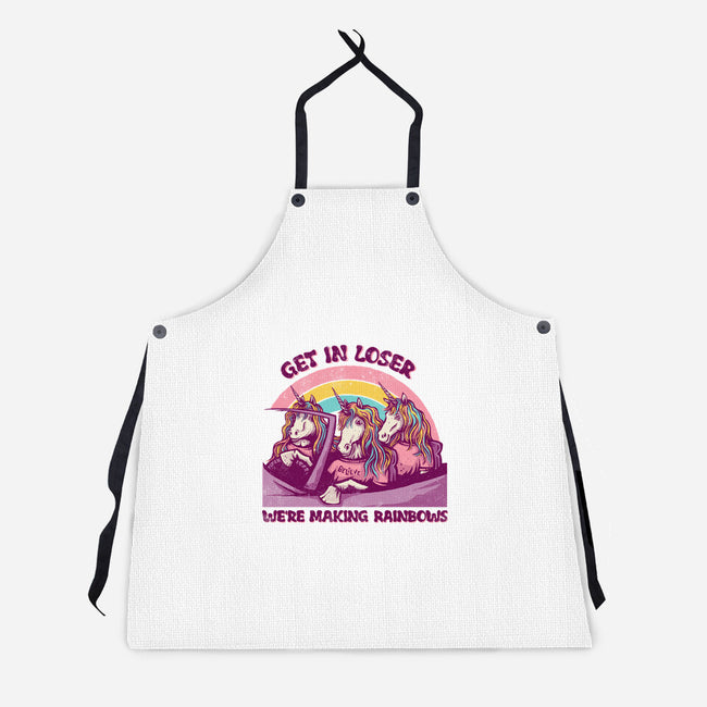 We're Making Rainbows-unisex kitchen apron-kg07