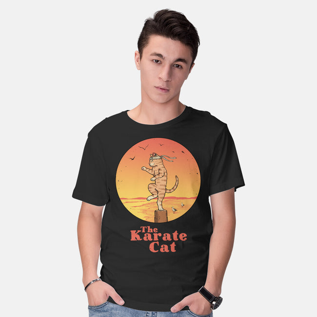 The Karate Cat-mens basic tee-vp021