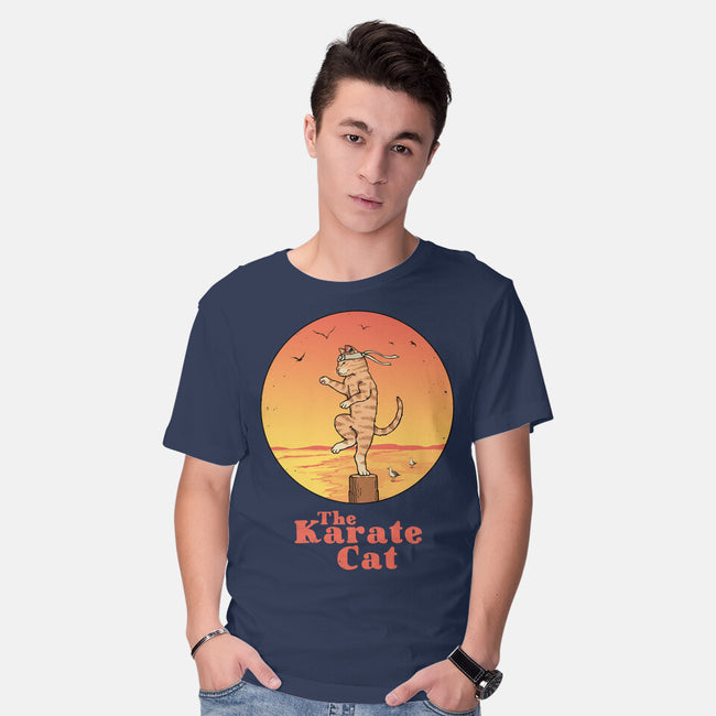 The Karate Cat-mens basic tee-vp021