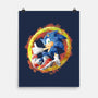 Sonic Splash-none matte poster-nickzzarto