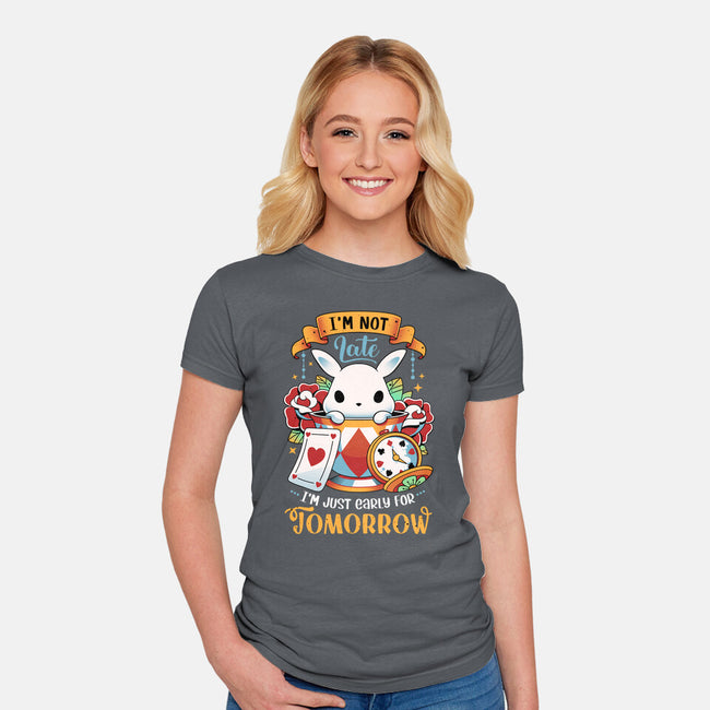 Wondrous Rabbit-womens fitted tee-Snouleaf