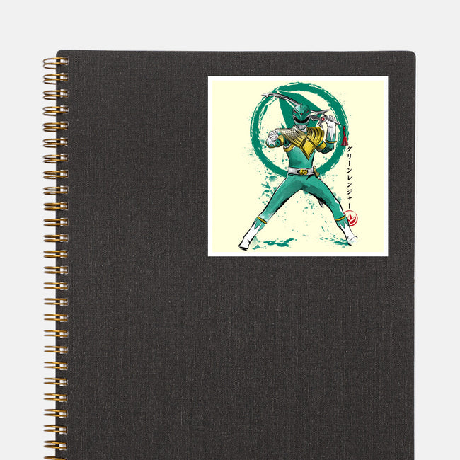 Green Ranger Sumi-e-none glossy sticker-DrMonekers