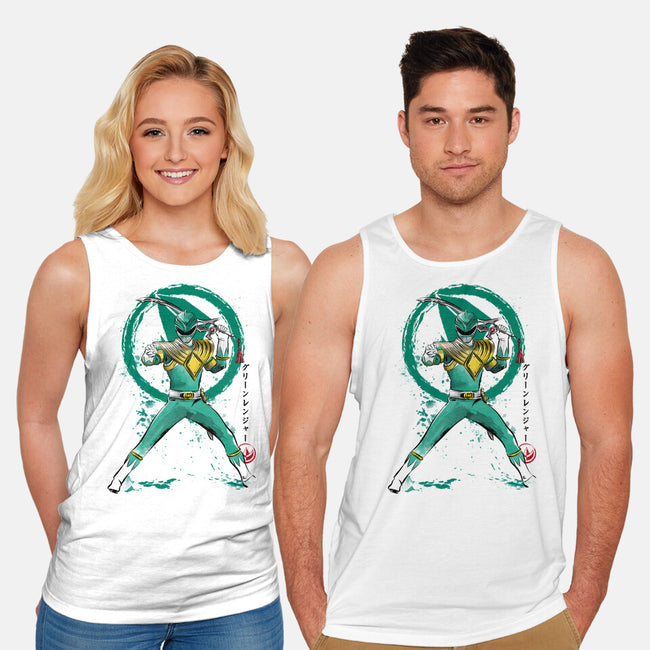 Green Ranger Sumi-e-unisex basic tank-DrMonekers