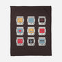 Robotic Emojis-none fleece blanket-paulagarcia