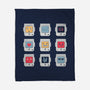 Robotic Emojis-none fleece blanket-paulagarcia