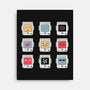 Robotic Emojis-none stretched canvas-paulagarcia