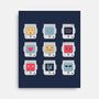 Robotic Emojis-none stretched canvas-paulagarcia