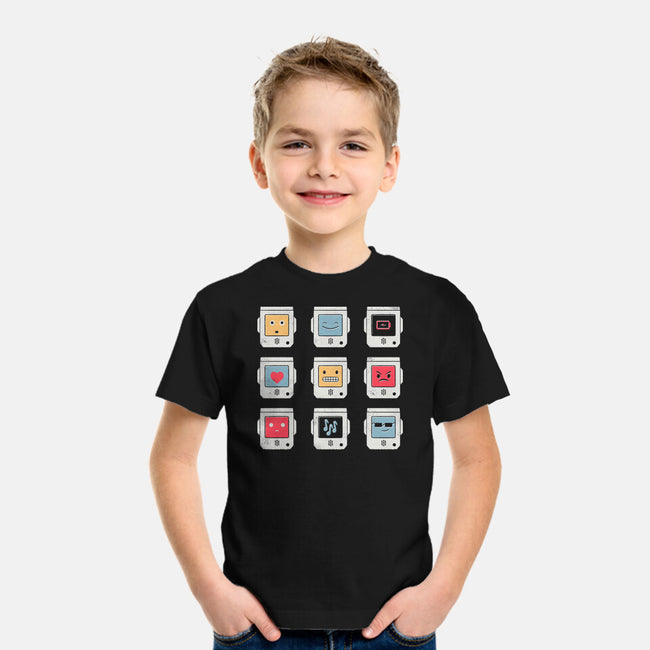 Robotic Emojis-youth basic tee-paulagarcia
