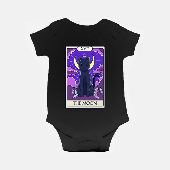 Moon Cat Tarot-baby basic onesie-Conjura Geek