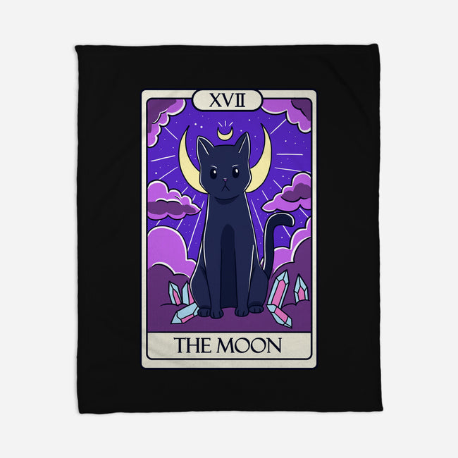 Moon Cat Tarot-none fleece blanket-Conjura Geek