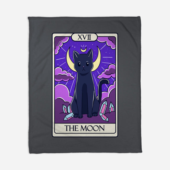 Moon Cat Tarot-none fleece blanket-Conjura Geek