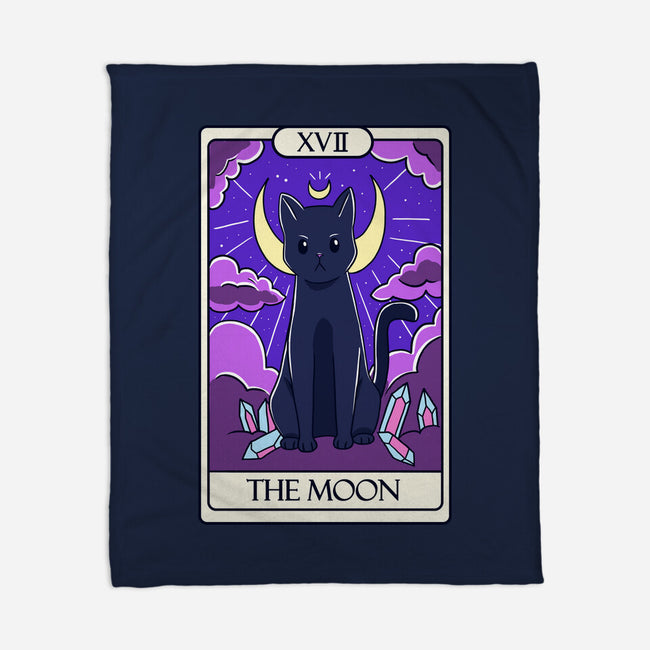 Moon Cat Tarot-none fleece blanket-Conjura Geek