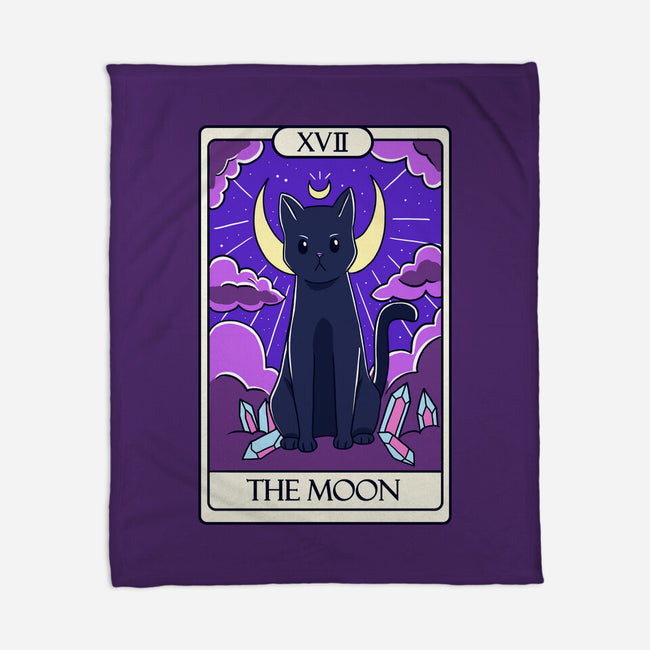 Moon Cat Tarot-none fleece blanket-Conjura Geek