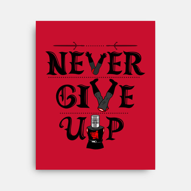 Knights Never Give Up-none stretched canvas-Boggs Nicolas