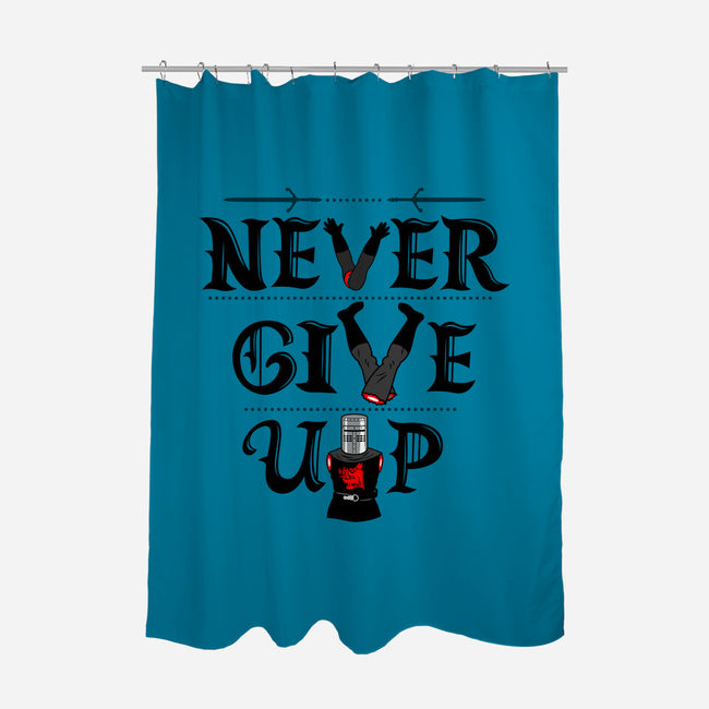Knights Never Give Up-none polyester shower curtain-Boggs Nicolas