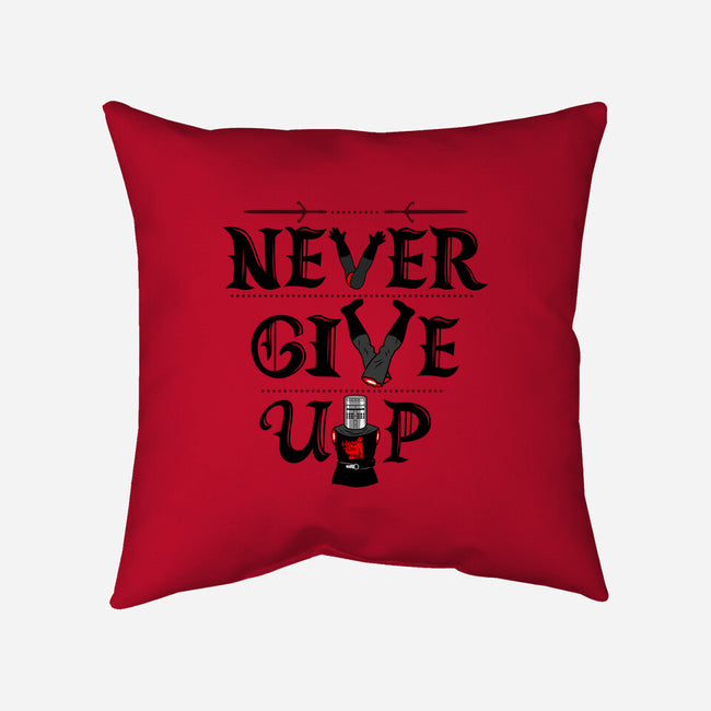 Knights Never Give Up-none removable cover w insert throw pillow-Boggs Nicolas