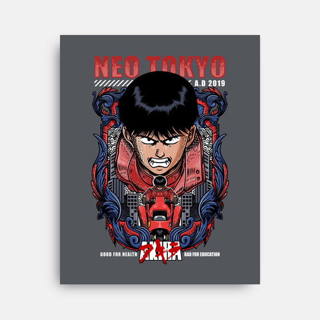 Vintage Kaneda-none stretched canvas-Verydude Shirt