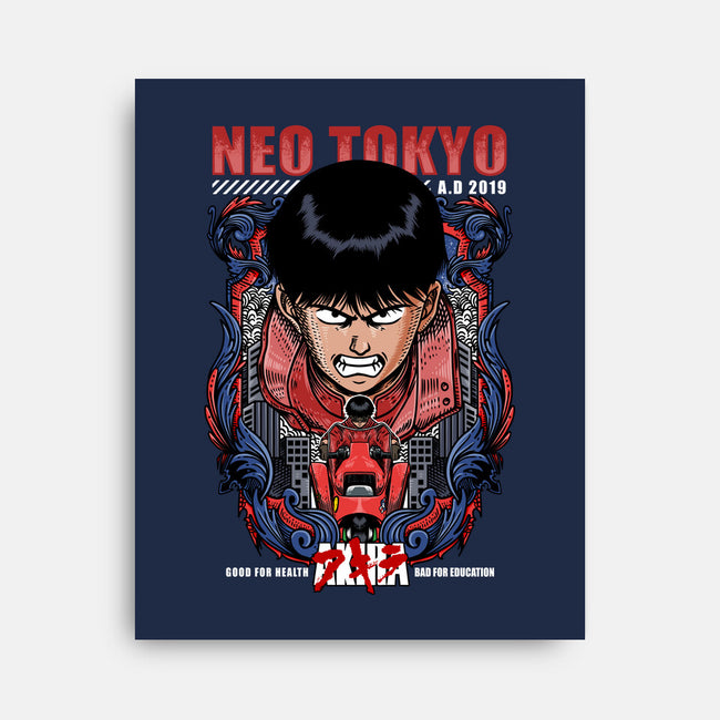 Vintage Kaneda-none stretched canvas-Verydude Shirt