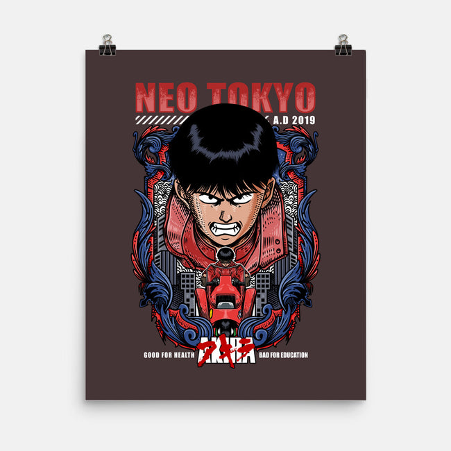 Vintage Kaneda-none matte poster-Verydude Shirt