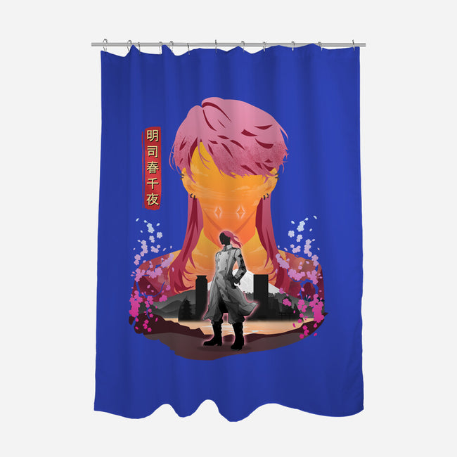 Akashi Haruchiyo-none polyester shower curtain-sacca
