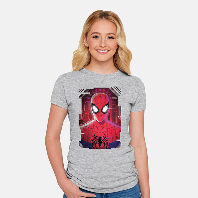 Spider Glitch-womens fitted tee-danielmorris1993