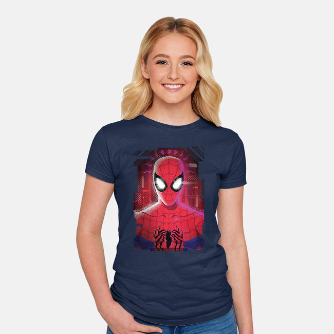 Spider Glitch-womens fitted tee-danielmorris1993