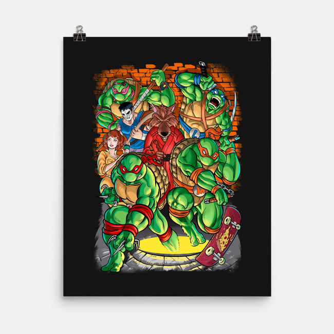 Pizza, Fights And Stories-none matte poster-Conjura Geek