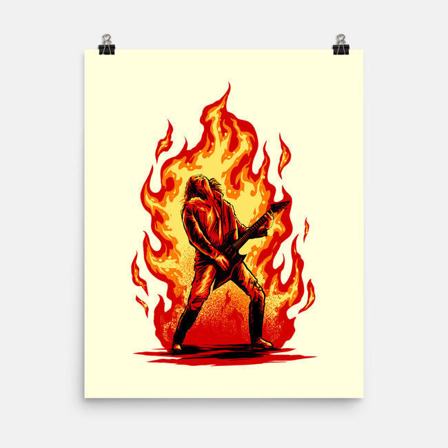 Burning Guitar-none matte poster-spoilerinc
