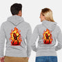 Burning Guitar-unisex zip-up sweatshirt-spoilerinc