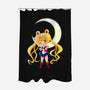 Chibi Moon-none polyester shower curtain-dinshoran