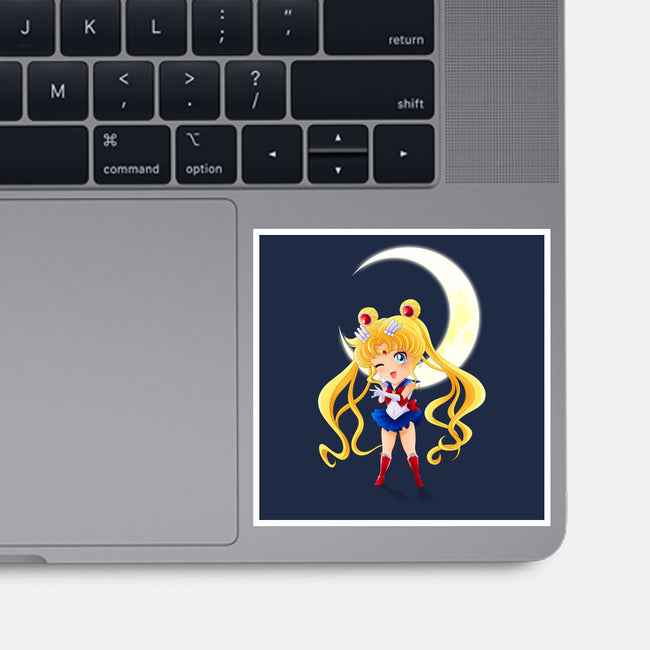 Chibi Moon-none glossy sticker-dinshoran