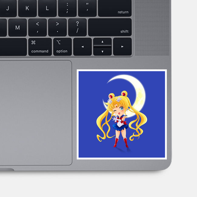 Chibi Moon-none glossy sticker-dinshoran