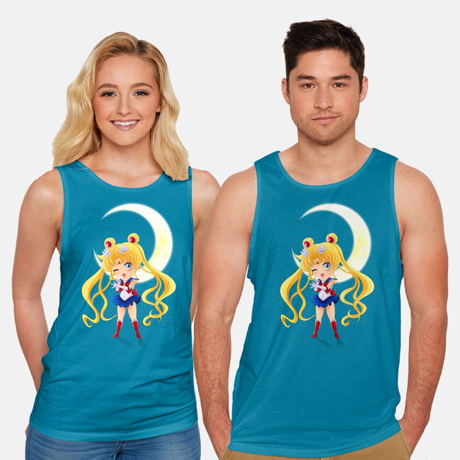 Chibi Moon-unisex basic tank-dinshoran