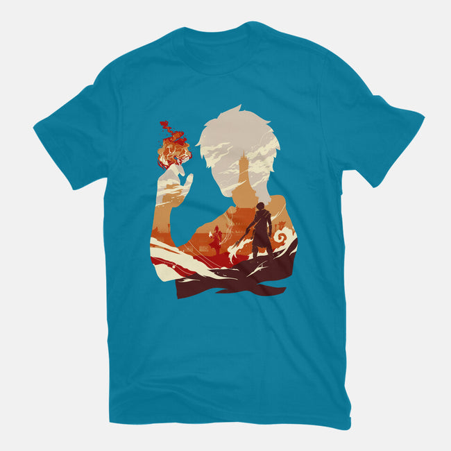 Fire And Lightning-mens premium tee-RamenBoy