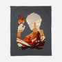 Fire And Lightning-none fleece blanket-RamenBoy