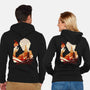 Fire And Lightning-unisex zip-up sweatshirt-RamenBoy