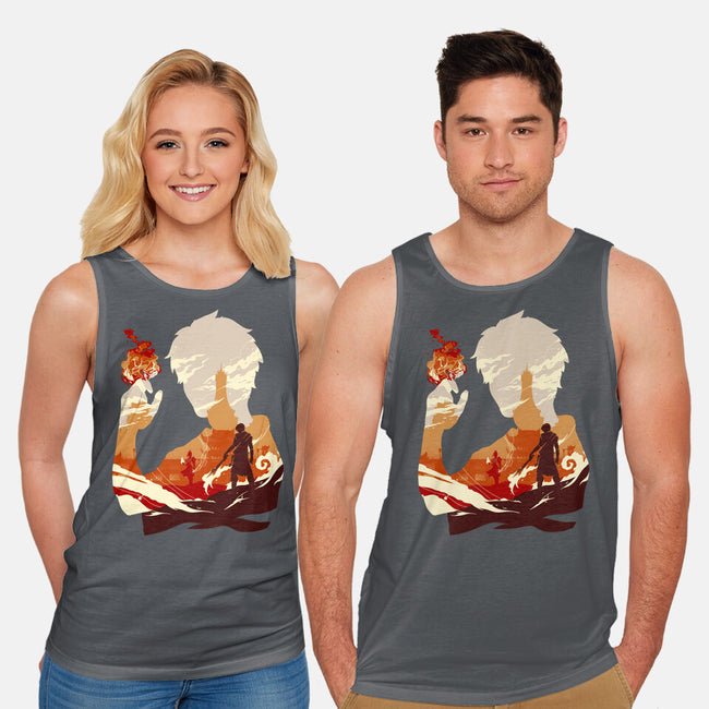 Fire And Lightning-unisex basic tank-RamenBoy