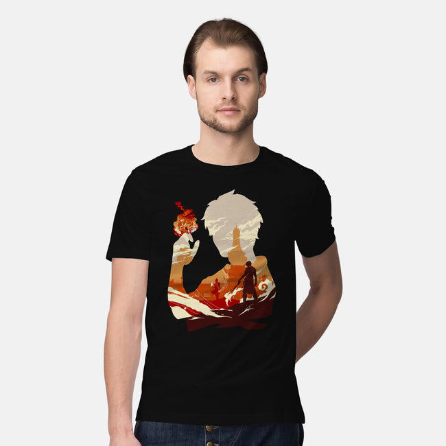 Fire And Lightning-mens premium tee-RamenBoy