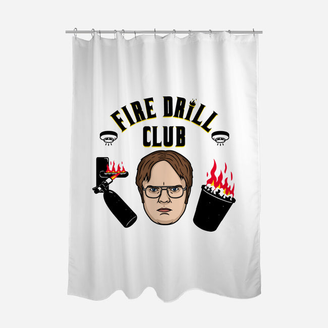 Fire Drill Club-none polyester shower curtain-Raffiti