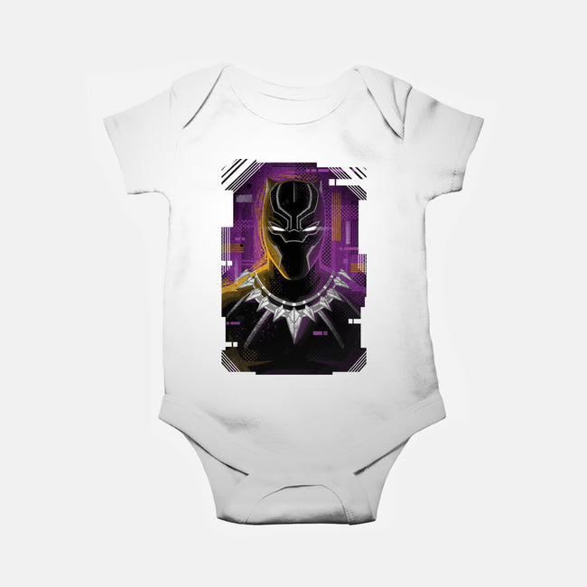 Glitch Panther-baby basic onesie-danielmorris1993
