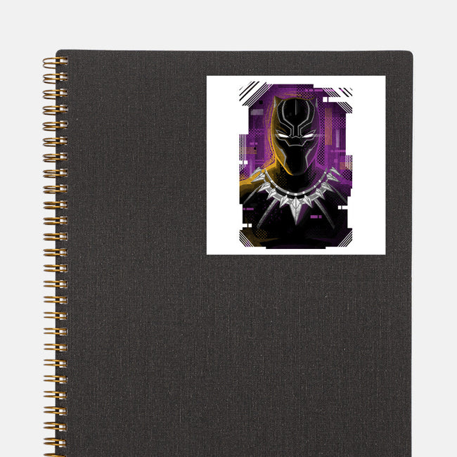 Glitch Panther-none glossy sticker-danielmorris1993