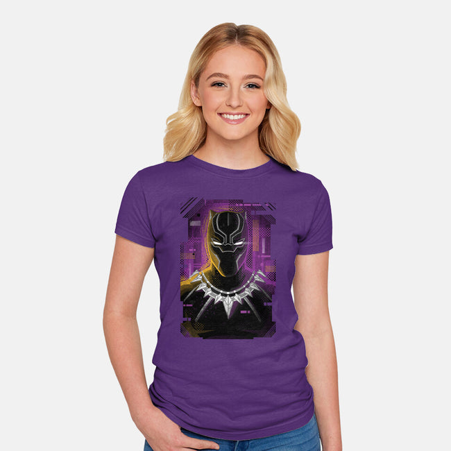 Glitch Panther-womens fitted tee-danielmorris1993