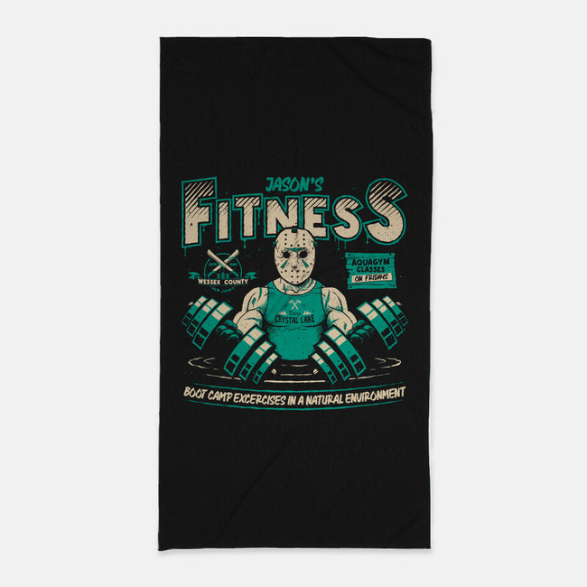 Jason's Fitness-none beach towel-teesgeex
