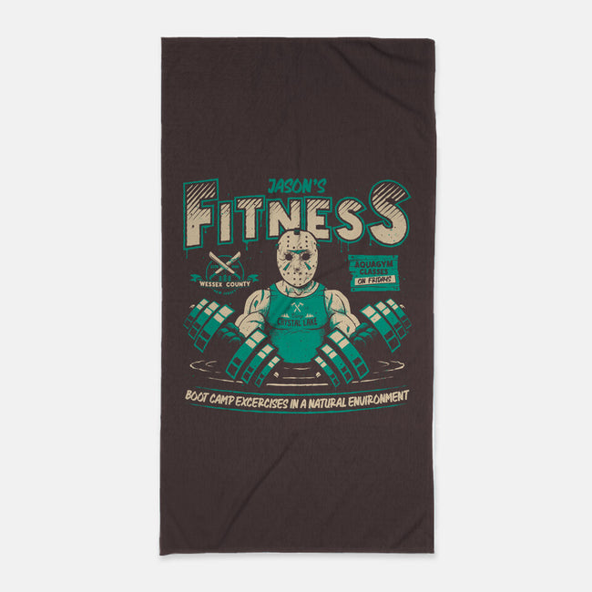 Jason's Fitness-none beach towel-teesgeex