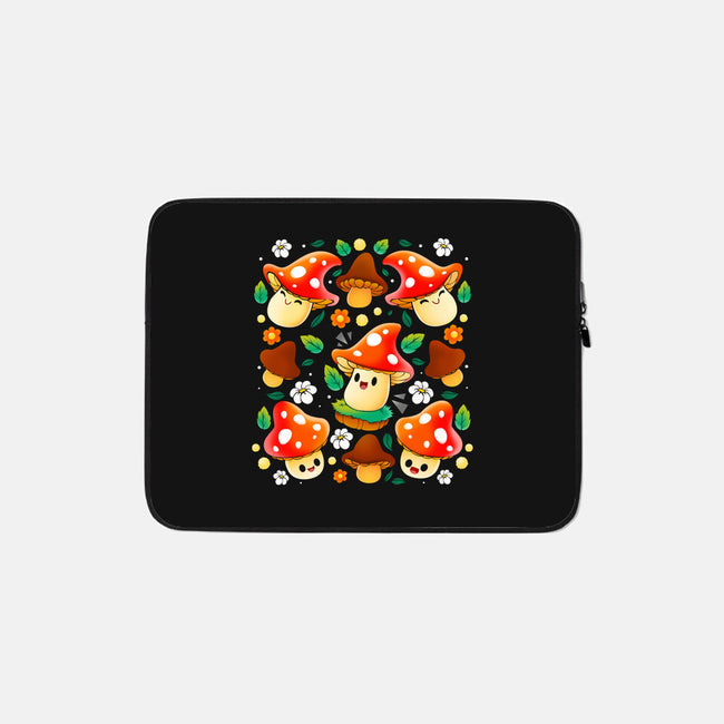 Mushroom-none zippered laptop sleeve-Vallina84