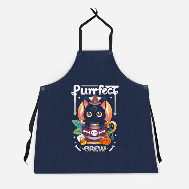 Purrfect Brew-unisex kitchen apron-Vallina84