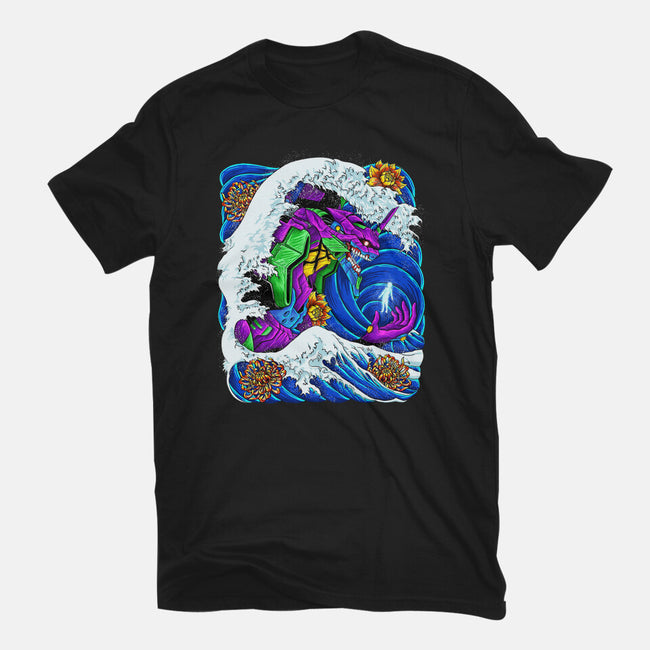 The Great Wave Of Mecha 01-mens basic tee-Bellades